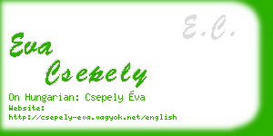 eva csepely business card