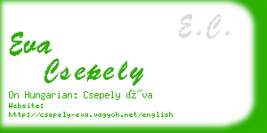 eva csepely business card